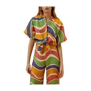 NEW CALA DE LA CRUZ leroy top in mare multi